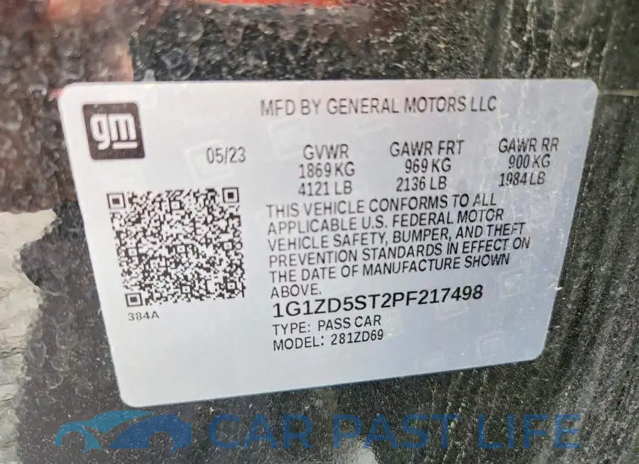 1G1ZD5ST2PF217498# 13