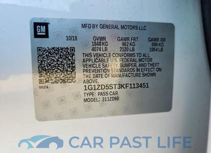 1G1ZD5ST3KF113451# 12