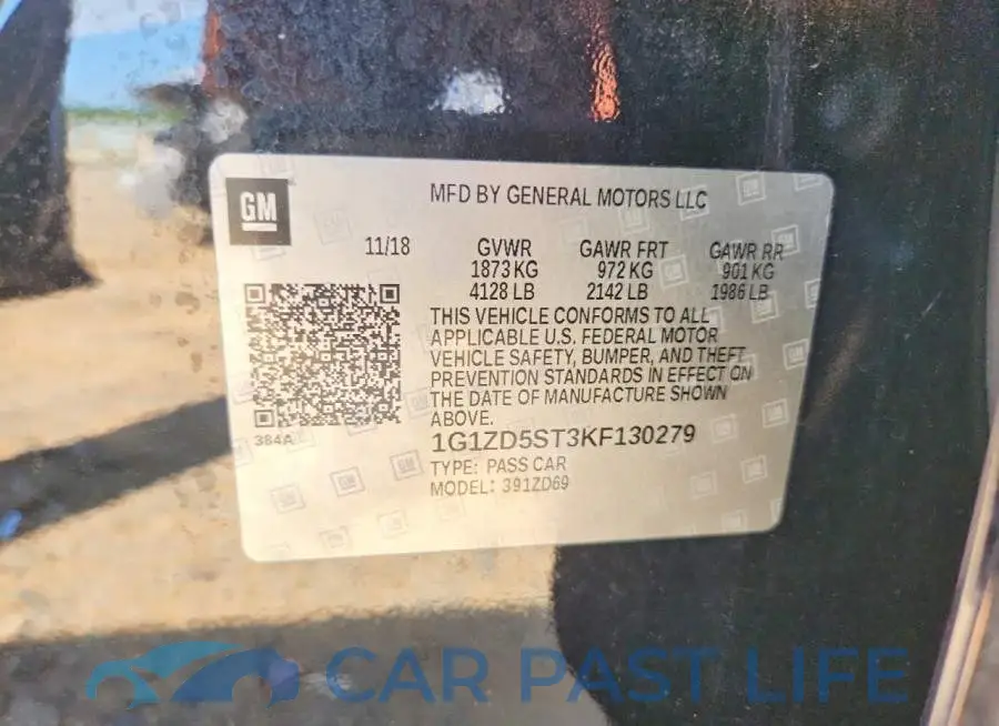 1G1ZD5ST3KF130279# 12