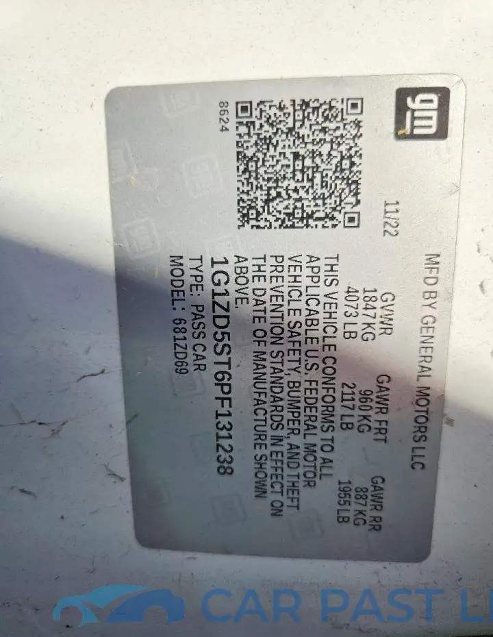 1G1ZD5ST6PF131238# 12