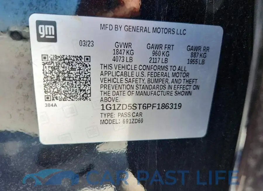 1G1ZD5ST6PF186319# 12