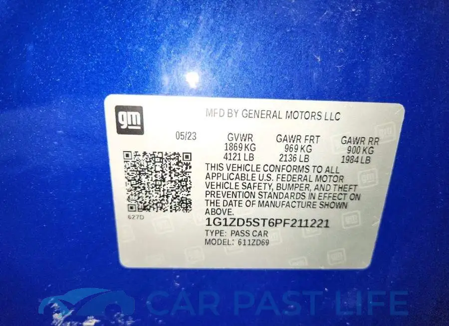 1G1ZD5ST6PF211221# 12