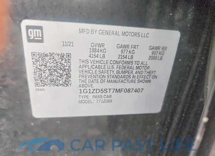 1G1ZD5ST7MF087407# 12