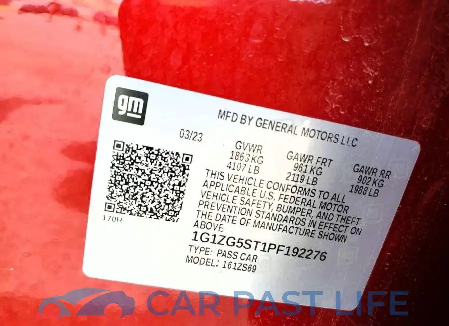 1G1ZG5ST1PF192276# 12