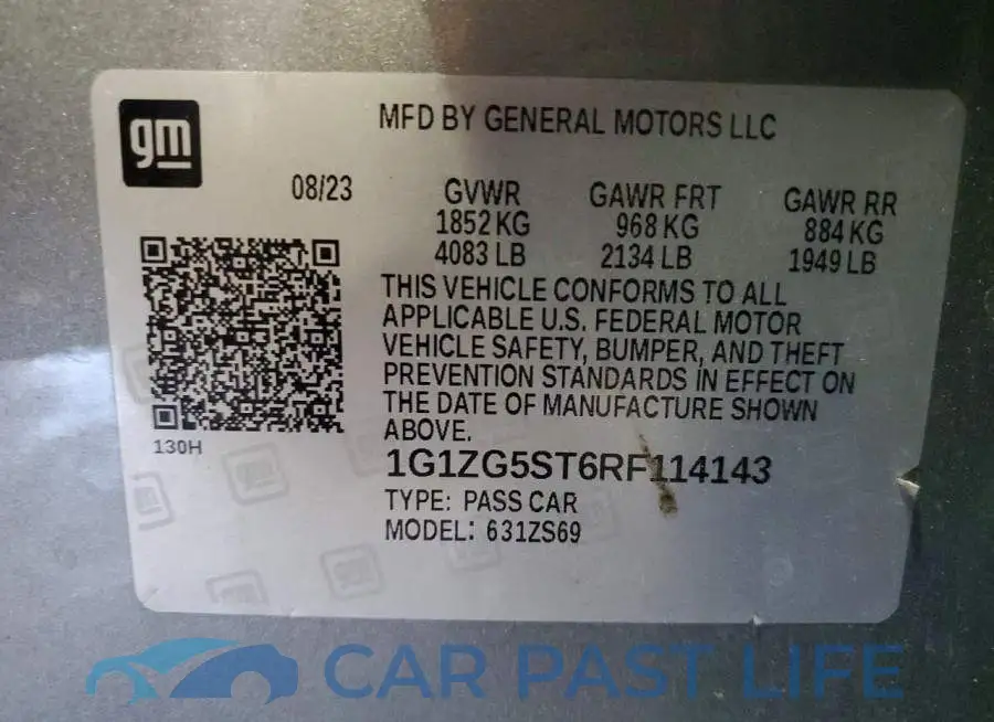 1G1ZG5ST6RF114143# 12