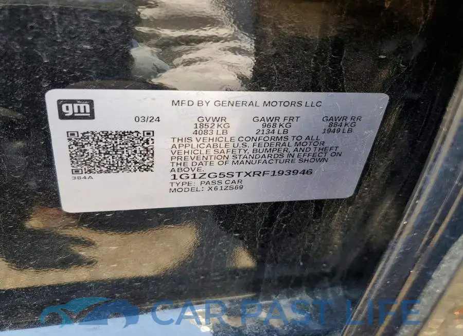 1G1ZG5STXRF193946# 12