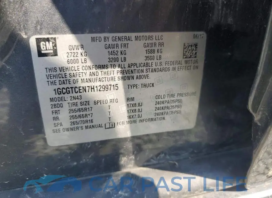 1GCGTCEN7H1299715# 12