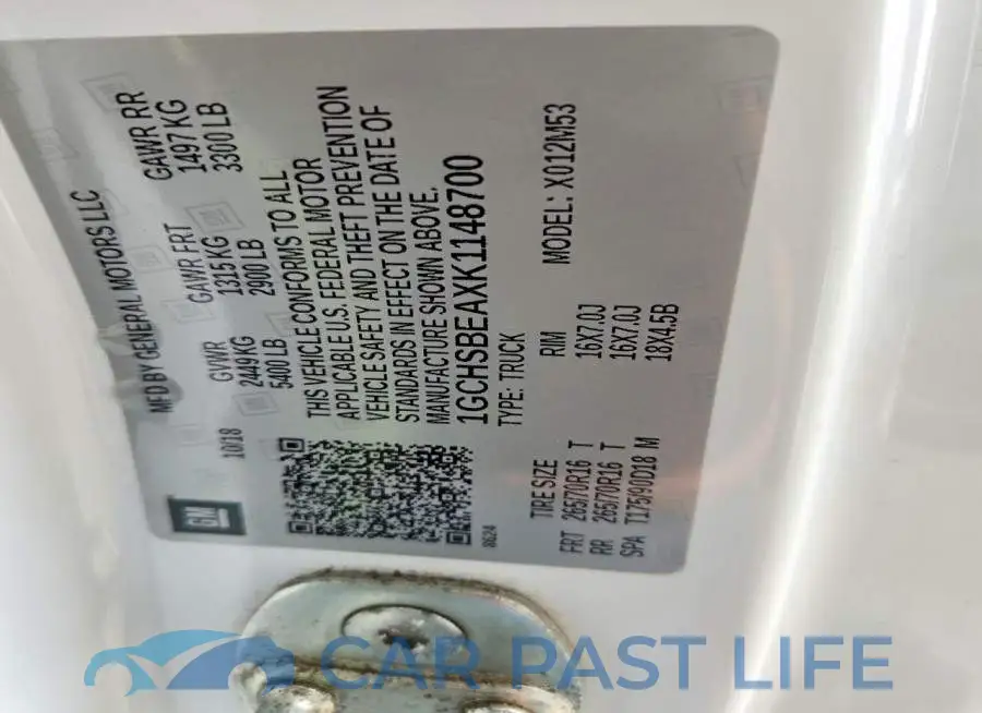 1GCHSBEAXK1148700# 12