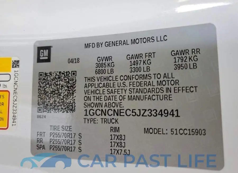 1GCNCNEC5JZ334941# 12