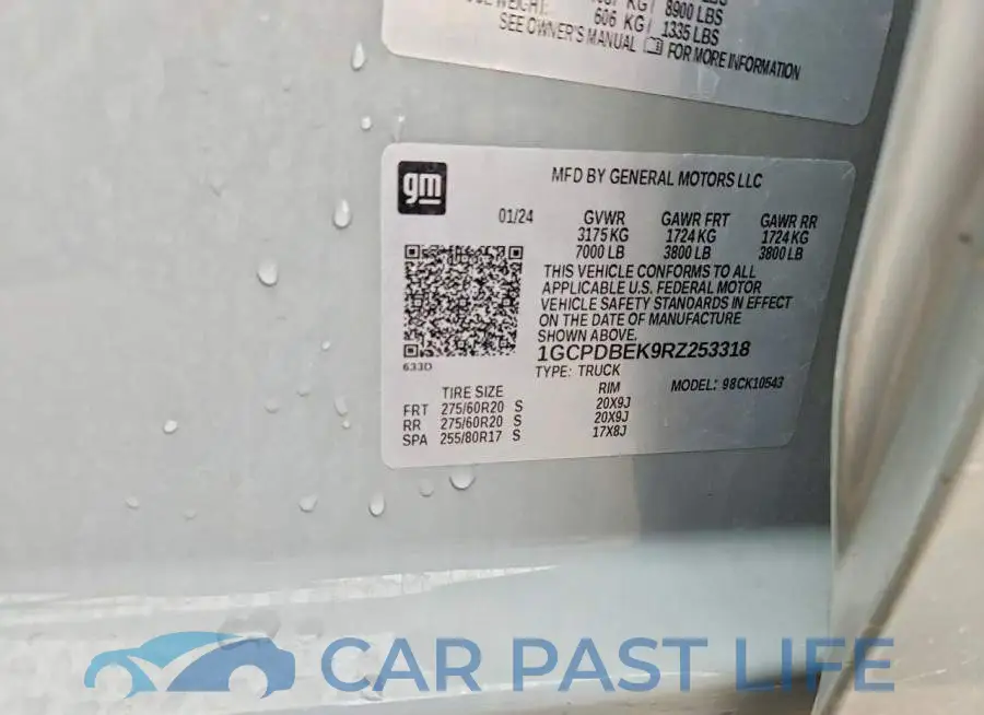 1GCPDBEK9RZ253318# 12