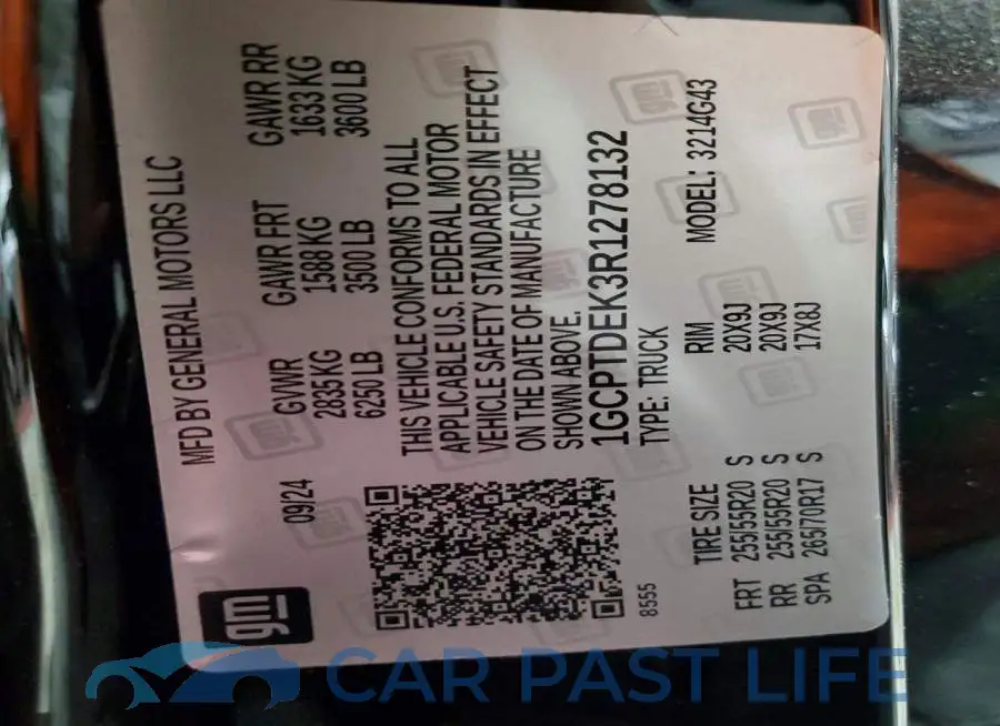 1GCPTDEK3R1278132# 12