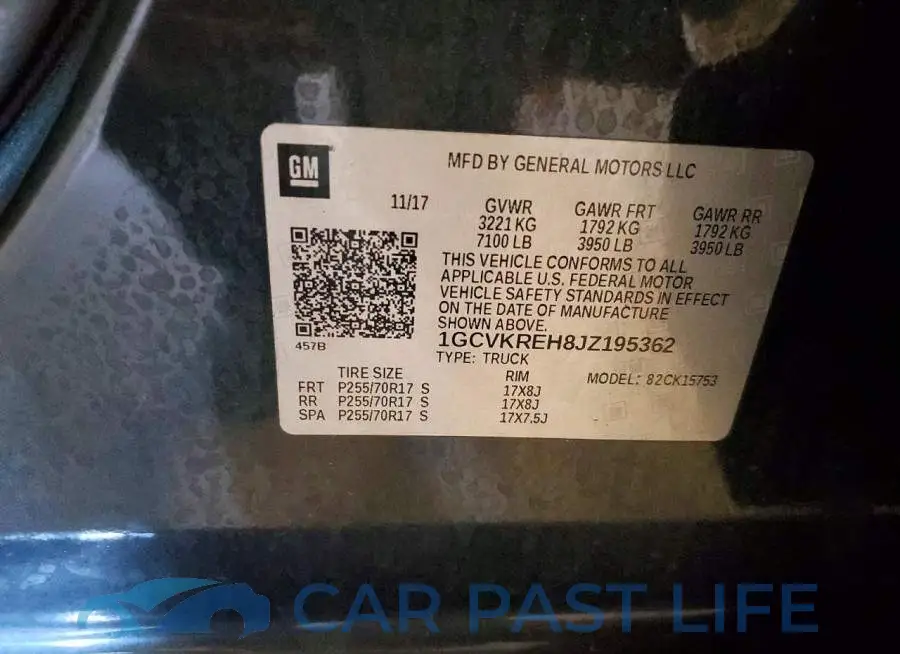 1GCVKREH8JZ195362# 12