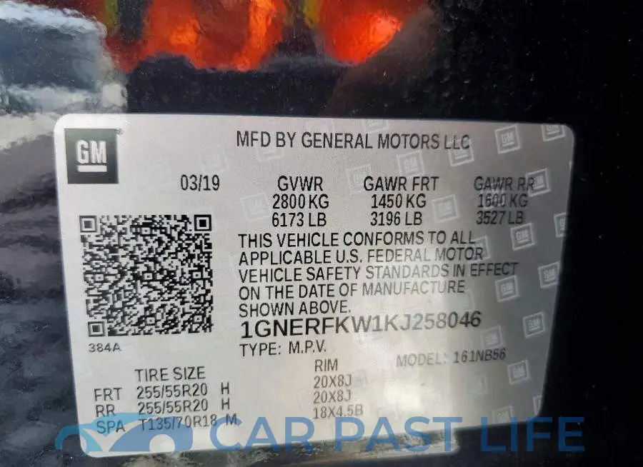 1GNERFKW1KJ258046# 13