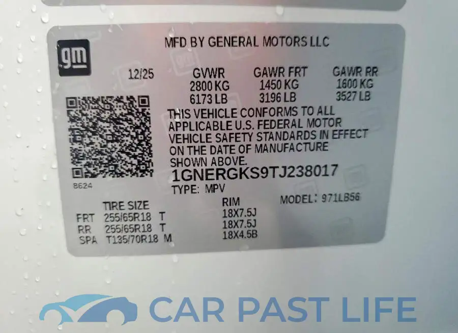 1GNERGKS9TJ238017# 13