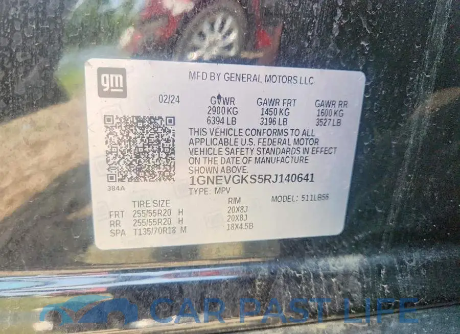 1GNEVGKS5RJ140641# 13