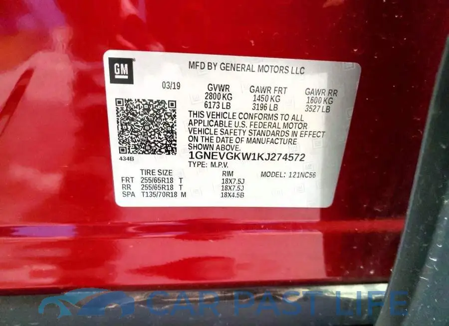 1GNEVGKW1KJ274572# 13