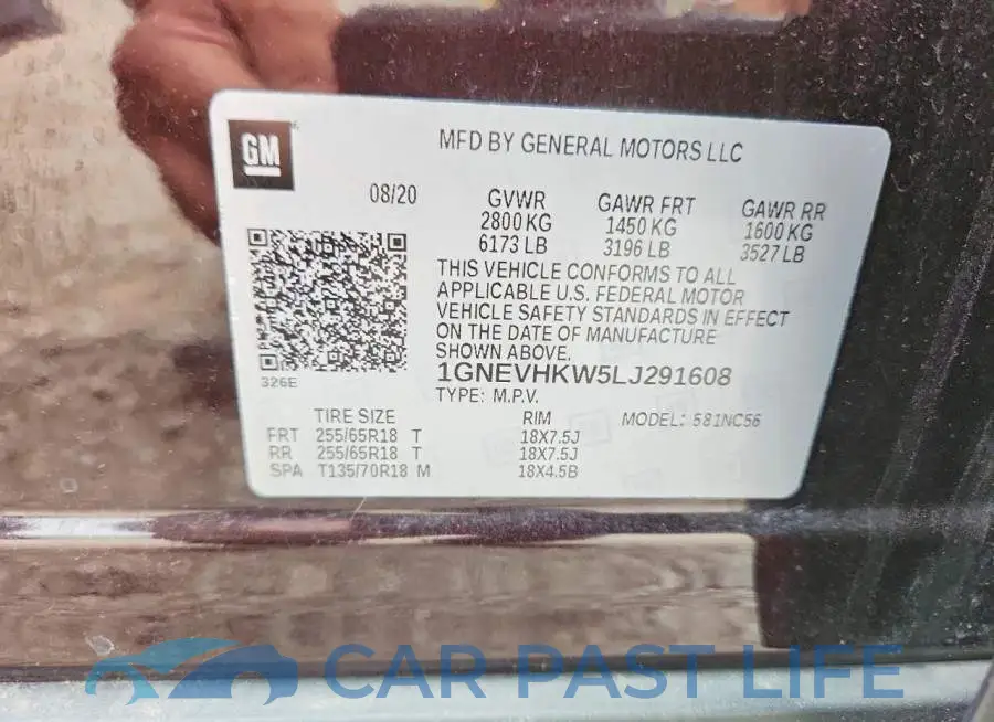 1GNEVHKW5LJ291608# 14