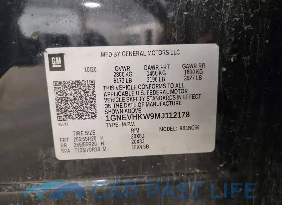1GNEVHKW9MJ112178# 14