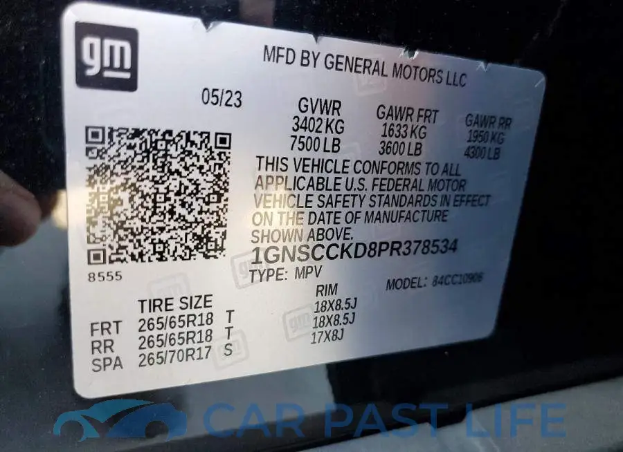 1GNSCCKD8PR378534# 13