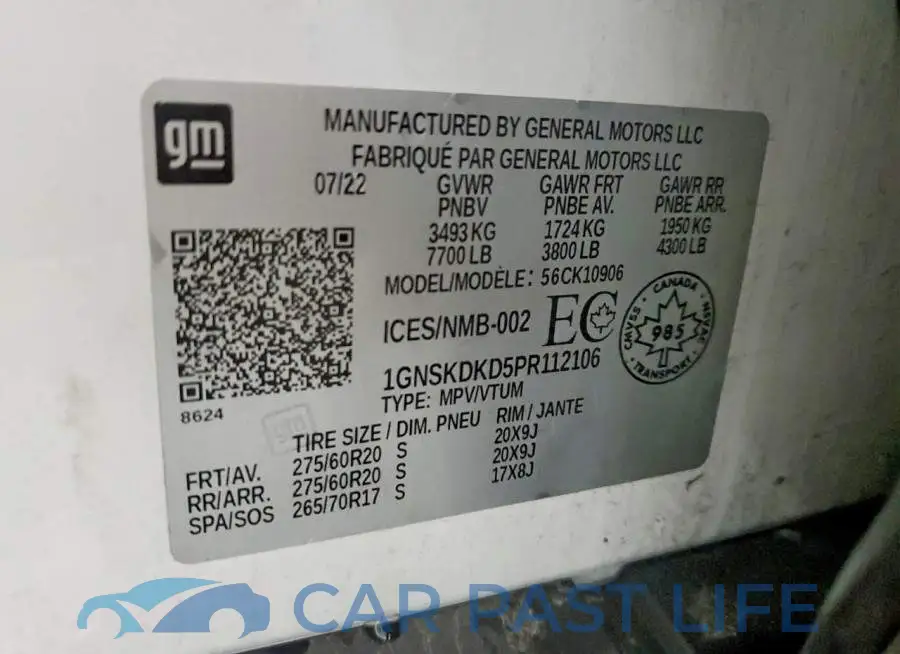 1GNSKDKD5PR112106# 13