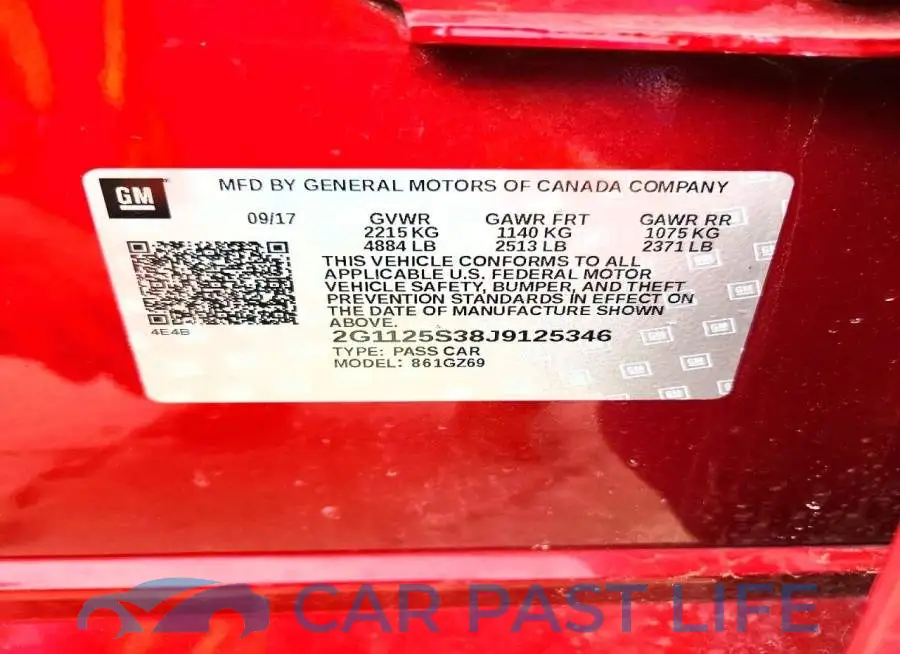 2G1125S38J9125346# 12
