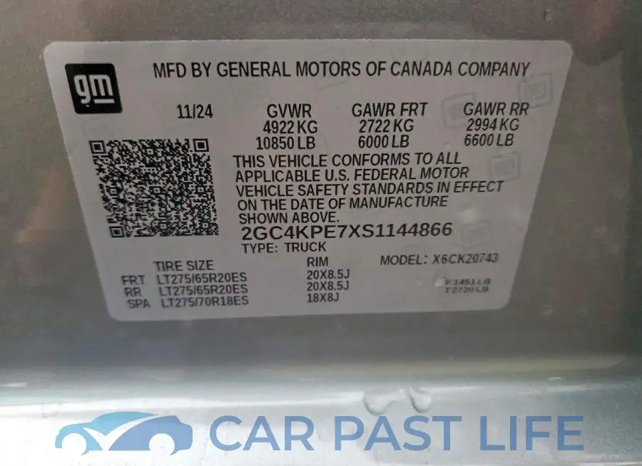 2GC4KPE7XS1144866# 12