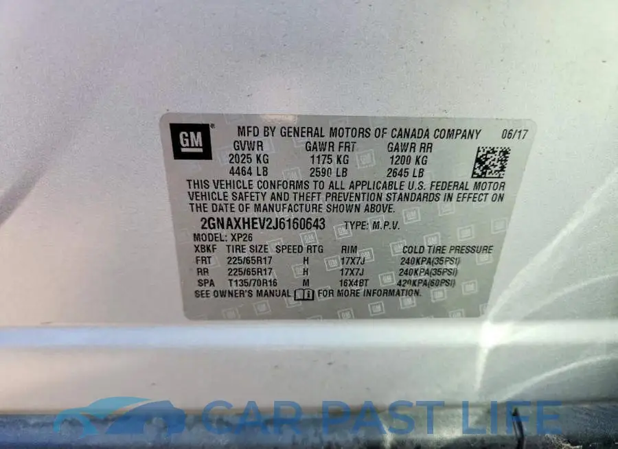2GNAXHEV2J6160643# 13