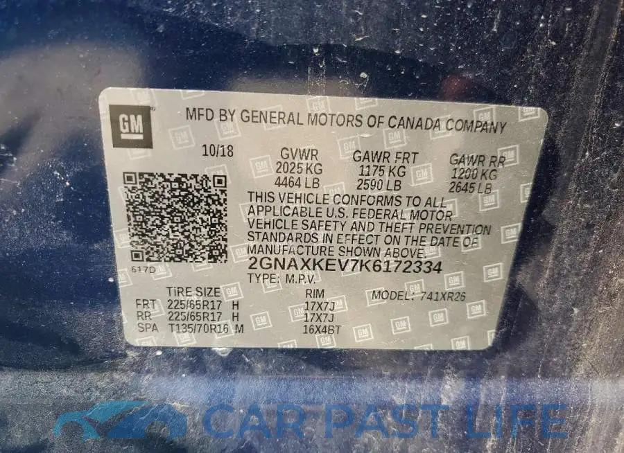 2GNAXKEV7K6172334# 14
