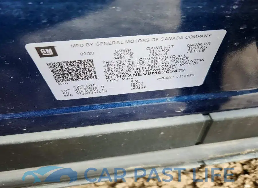 2GNAXNEV9M6103472# 13