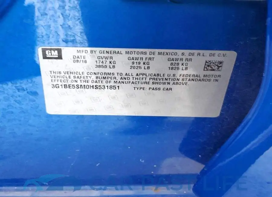 3G1BE5SM0HS531851# 12