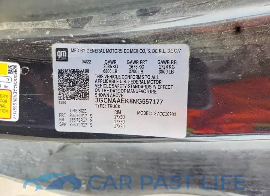 3GCNAAEK8NG557177# 12