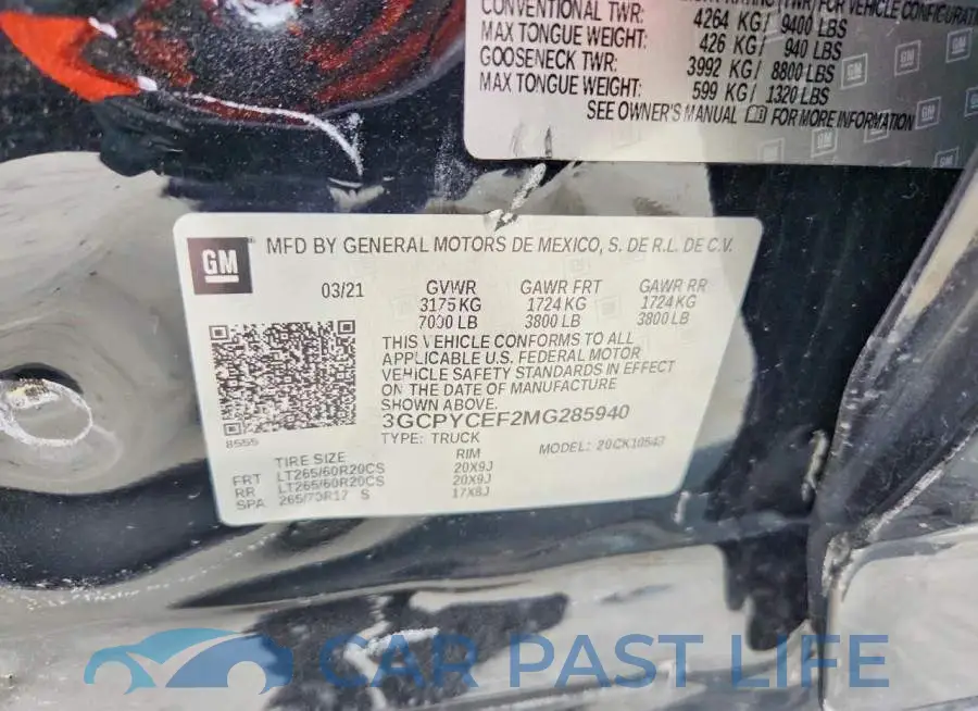 3GCPYCEF2MG285940# 12