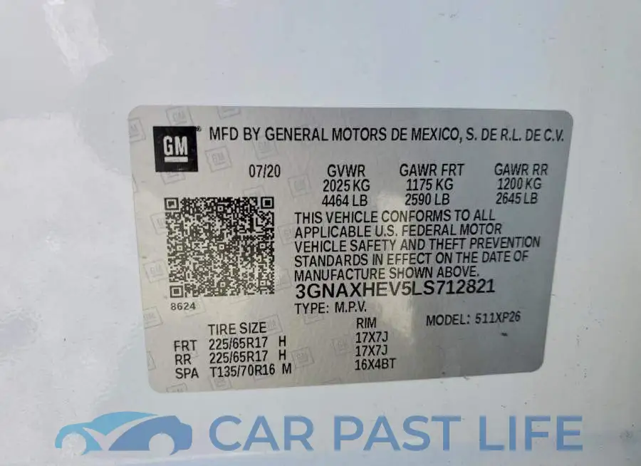 3GNAXHEV5LS712821# 13