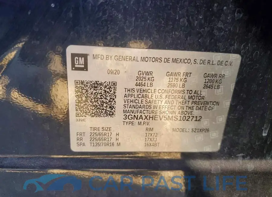 3GNAXHEV5MS102712# 12