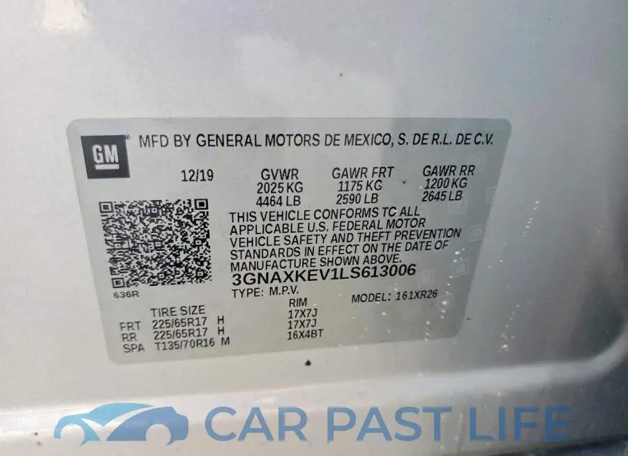 3GNAXKEV1LS613006# 13