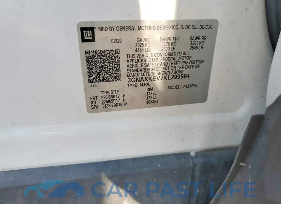 3GNAXKEV7KL299984# 13