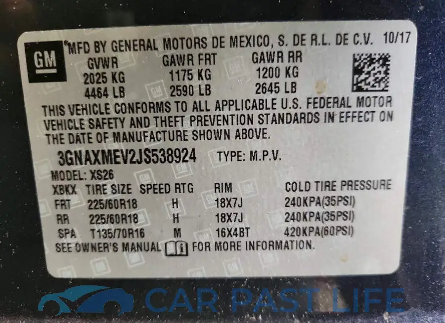 3GNAXMEV2JS538924# 13