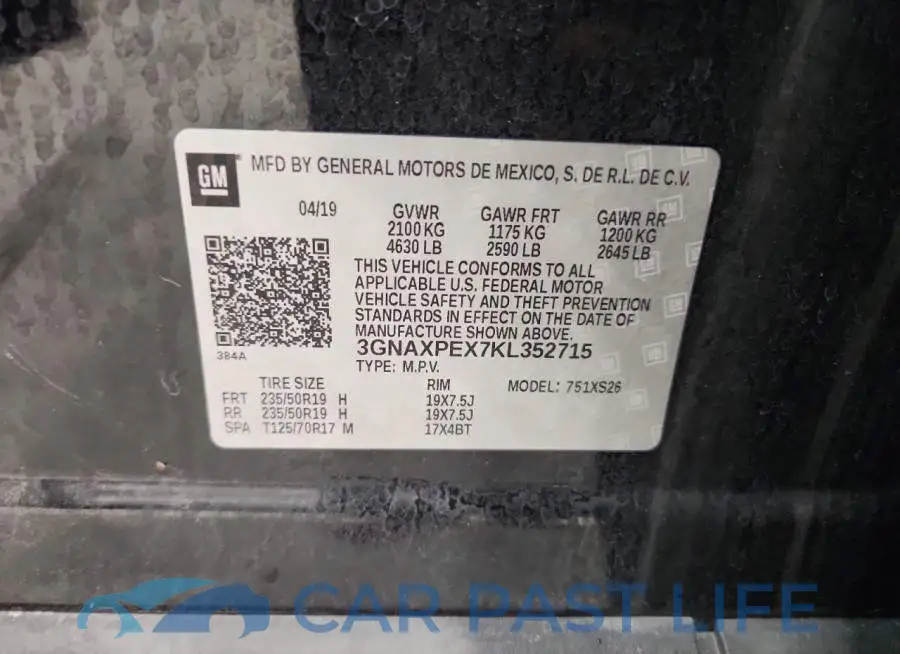 3GNAXPEX7KL352715# 13