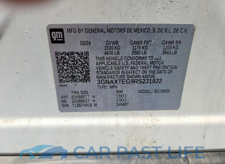 3GNAXTEG9RS231922# 13