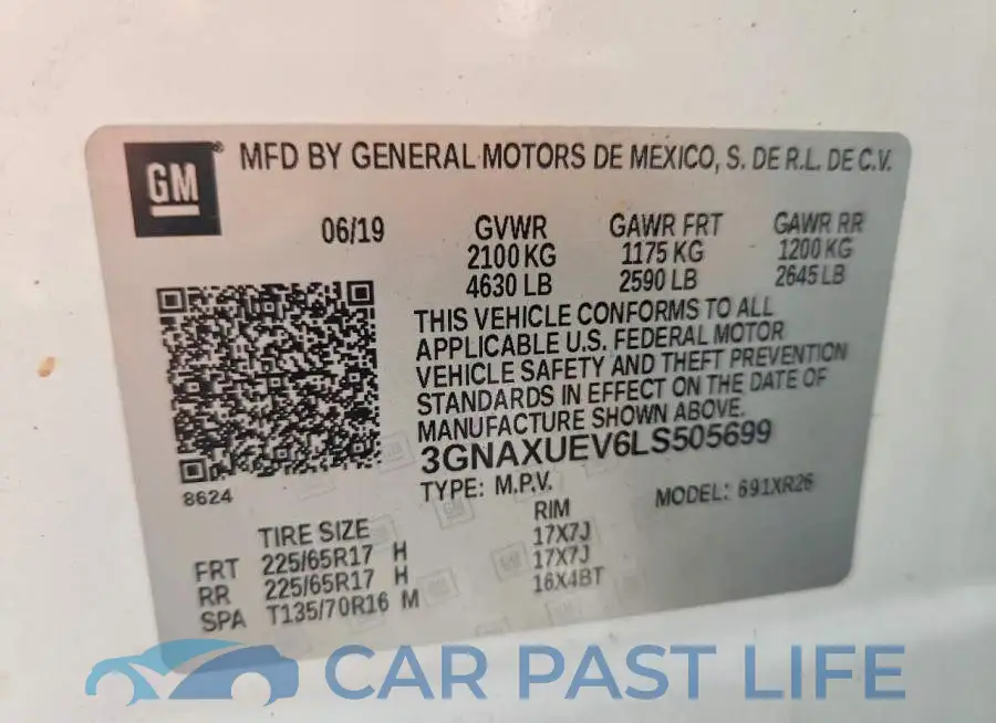 3GNAXUEV6LS505699# 13