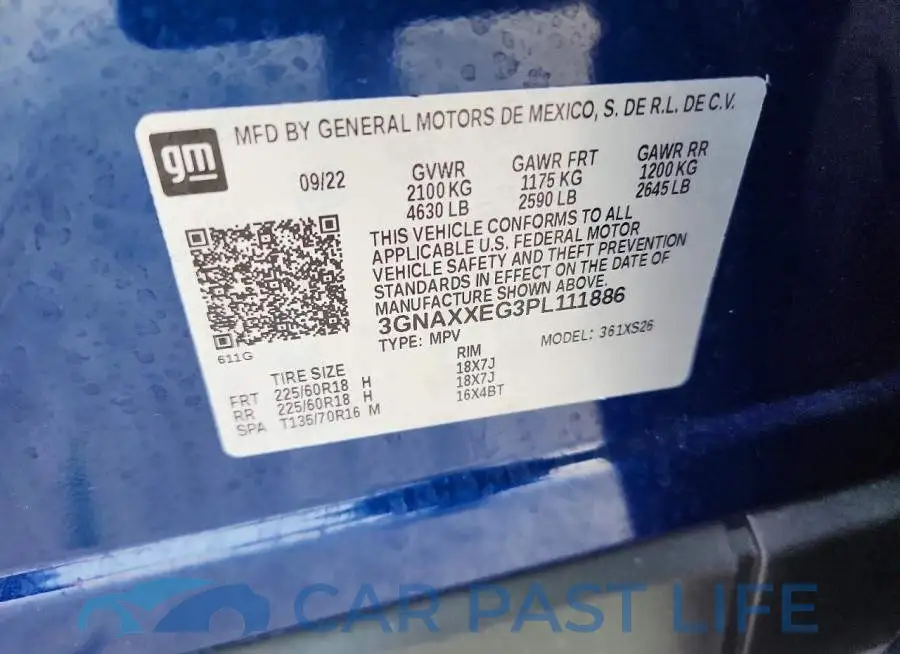 3GNAXXEG3PL111886# 14