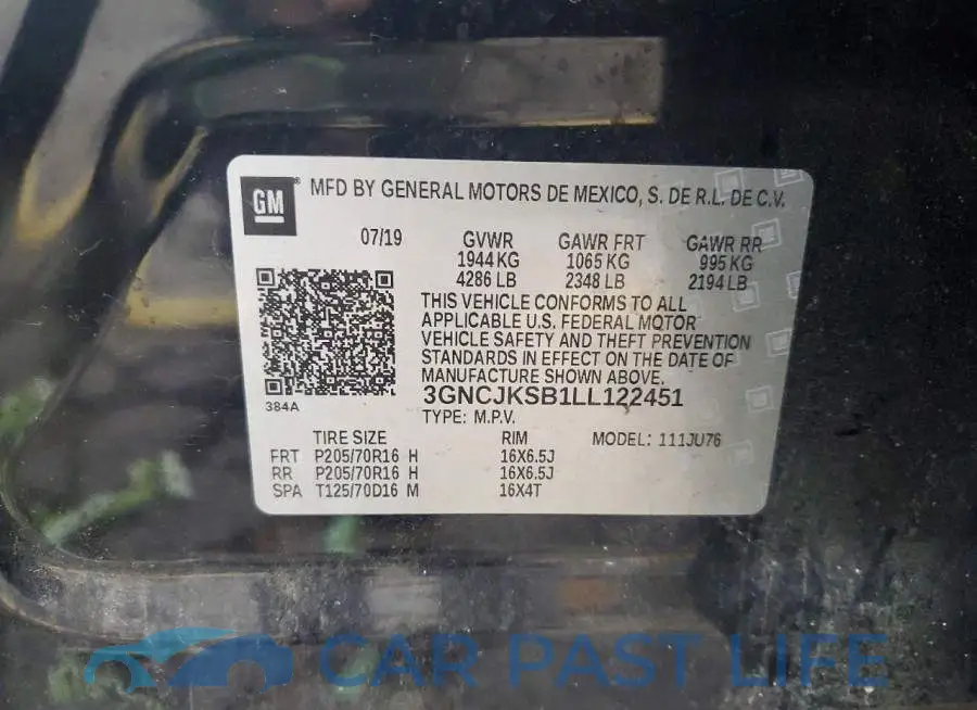 3GNCJKSB1LL122451# 14