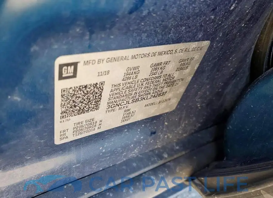 3GNCJLSB3KL242837# 13