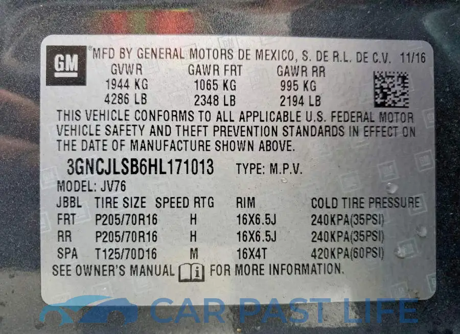 3GNCJLSB6HL171013# 13