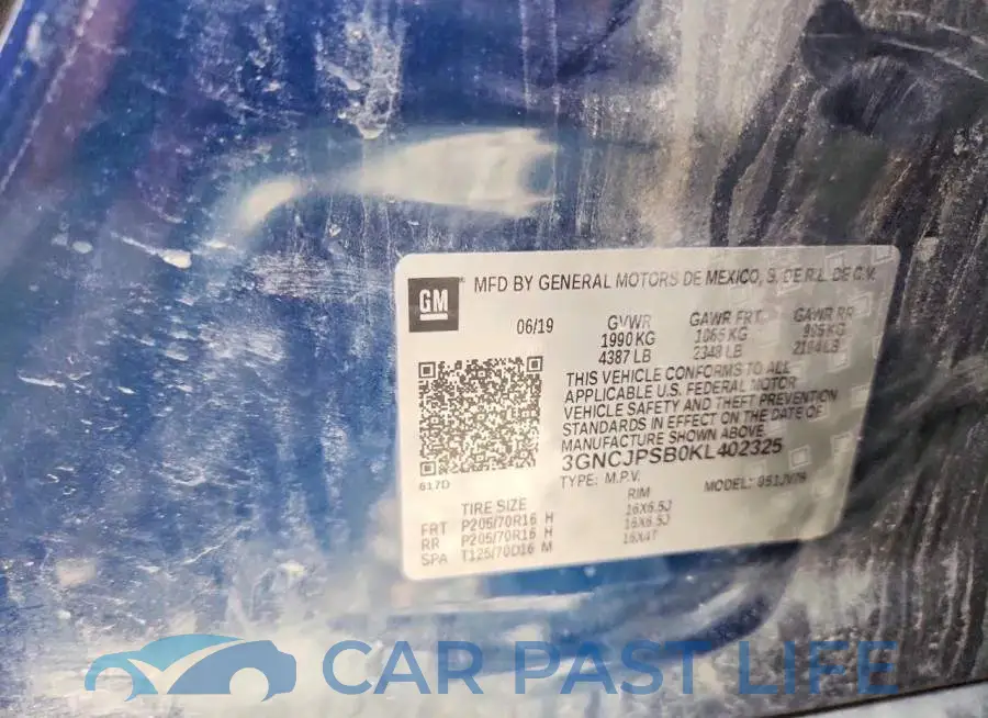 3GNCJPSB0KL402325# 13