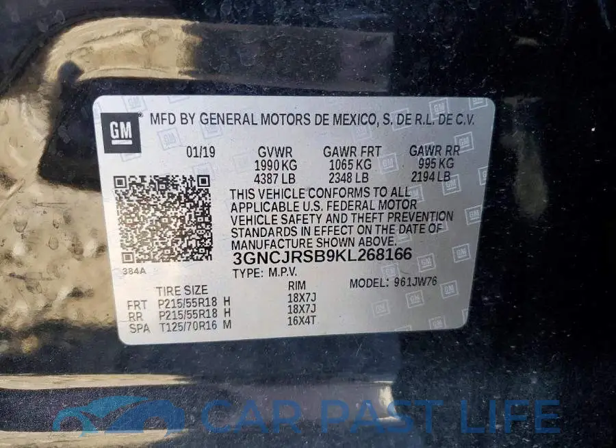 3GNCJRSB9KL268166# 13