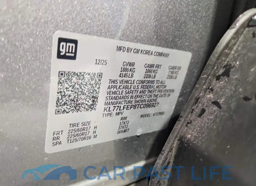 KL77LFEP8TC096927# 13
