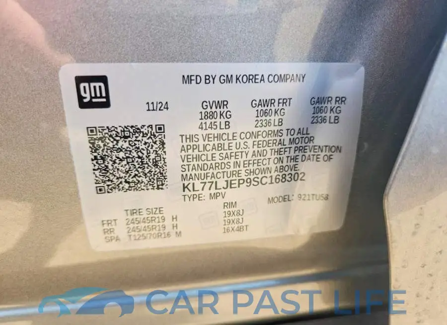 KL77LJEP9SC168302# 13