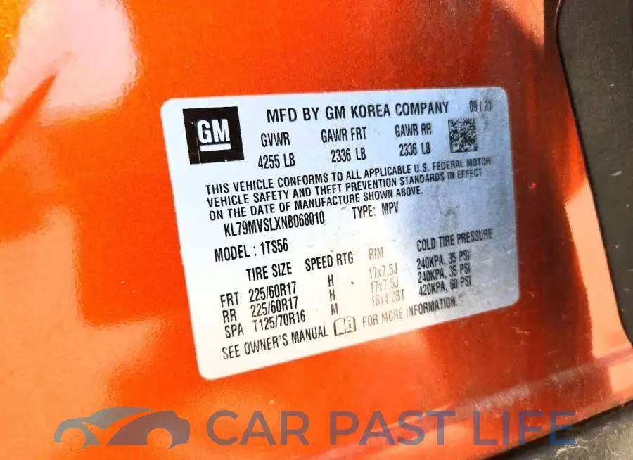 KL79MVSLXNB068010# 12