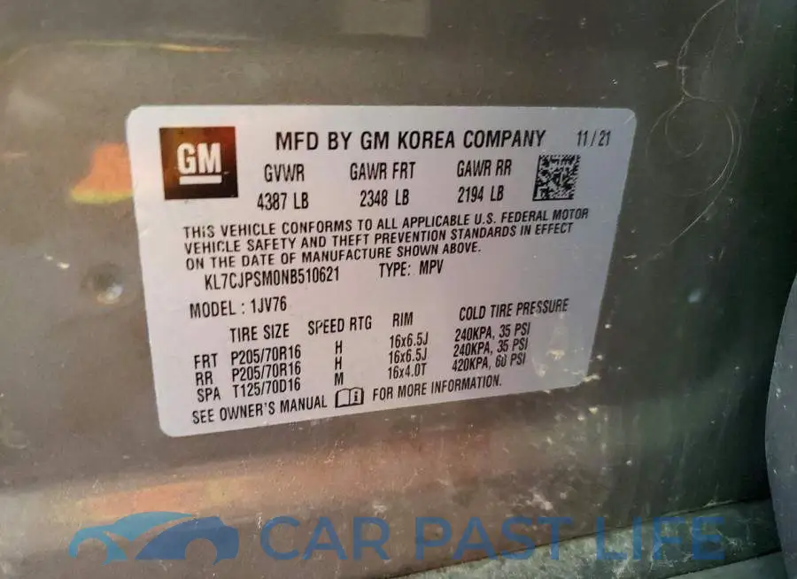 KL7CJPSM0NB510621# 13
